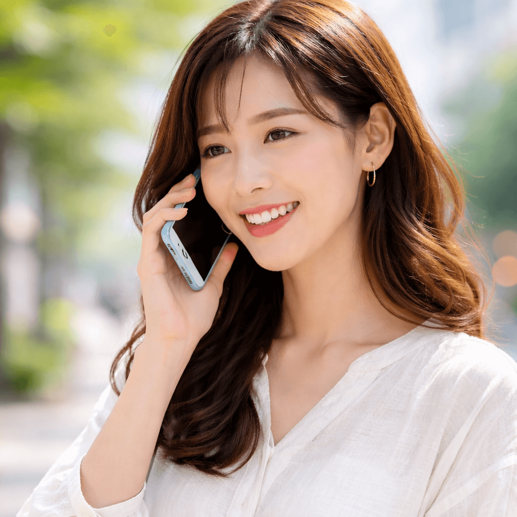 電話をする女性